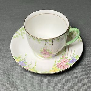 Royal Standard Mayfair Footed Teacup & Saucer Floral Bone China